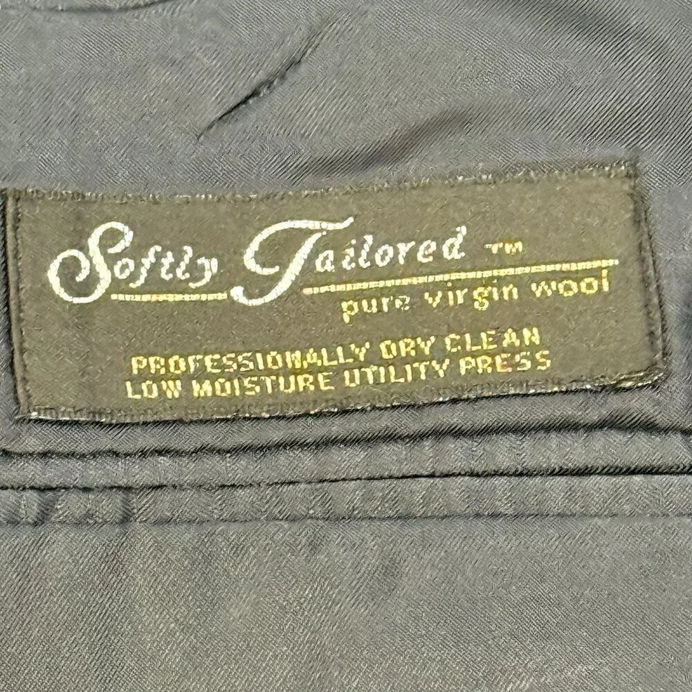 Hart Schaffner Marx Blazer Plaid Wool Blend Two Button Suit Jacket USA Mens 42R
